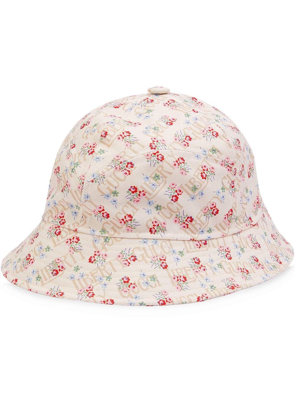 Gucci Canvas Liberty London Bucket Hat in White for Men Lyst