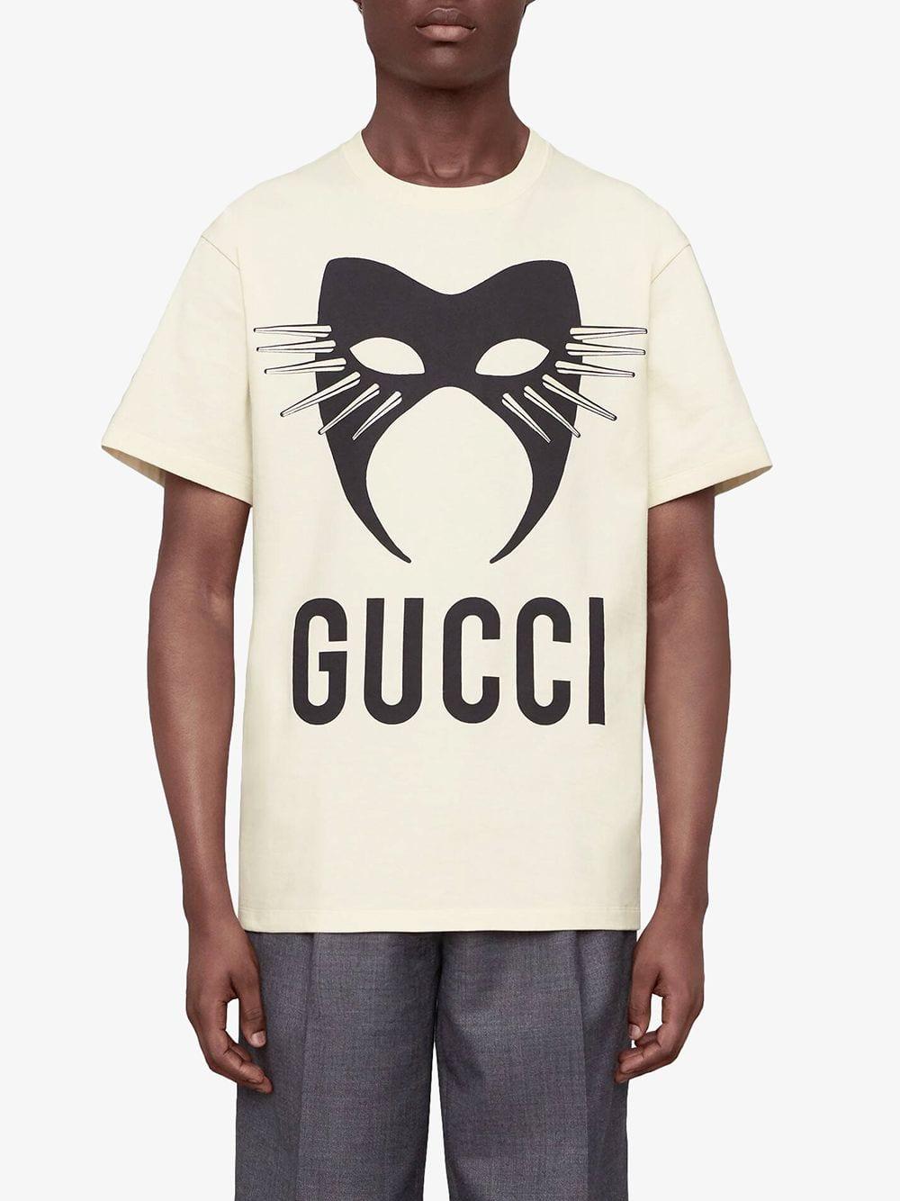 Gucci Manifesto Mask-print Cotton-jersey T-shirt in White for Men | Lyst  Canada