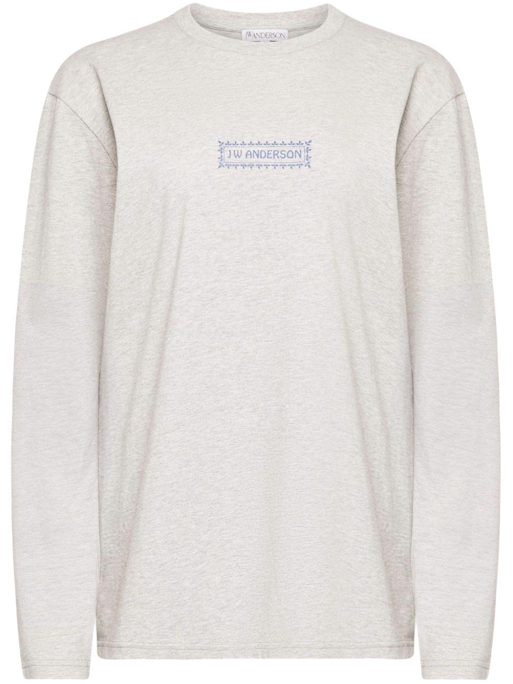 JW Anderson レディース ホワイト ロゴ Tシャツ トップス