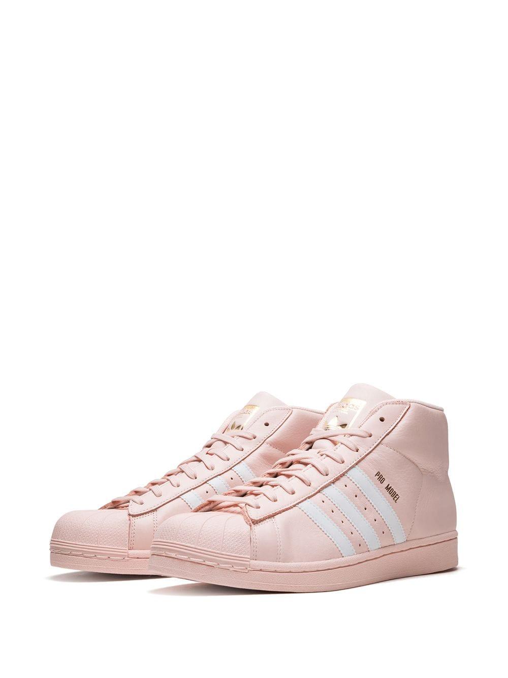 adidas Pro Model High Top Sneakers in Pink for Men | Lyst