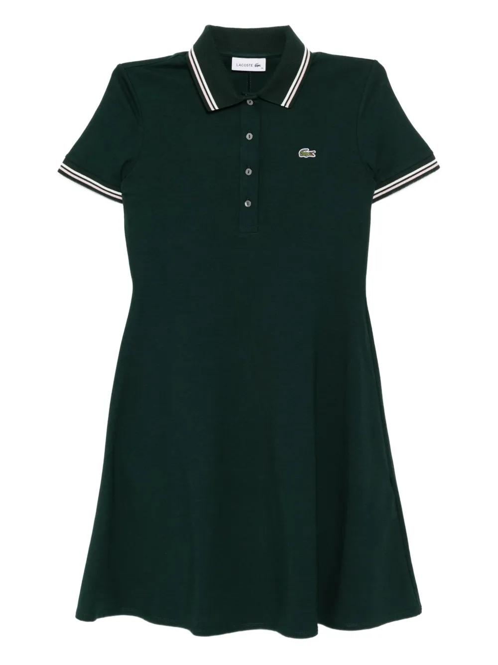 Lacoste Polo-Collar Dress in Green | Lyst Lacoste Polo-Collar Dress in Green | Lyst