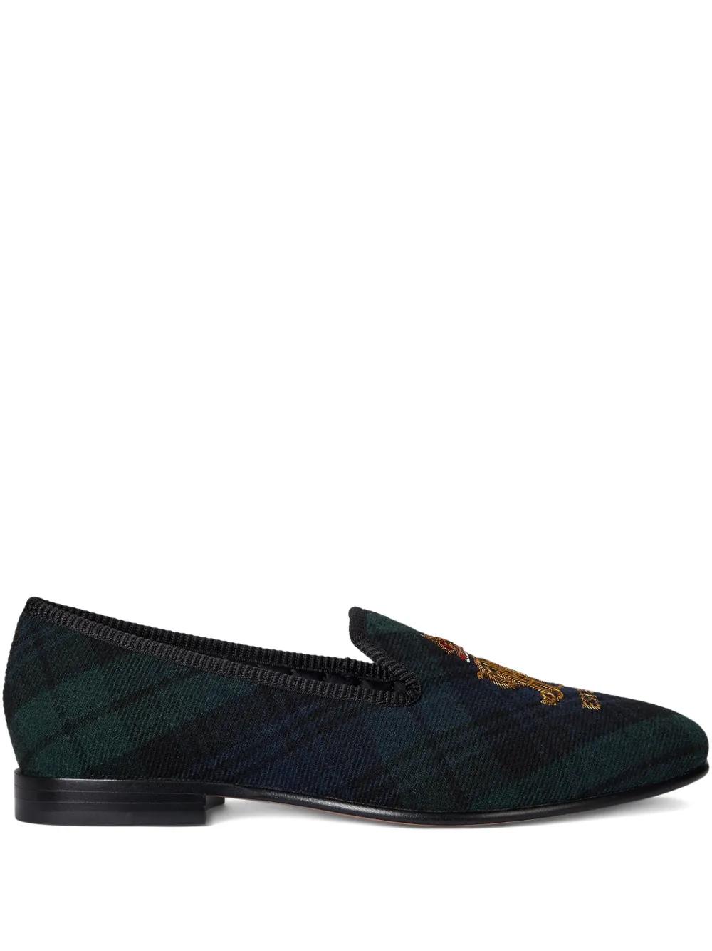 Polo Ralph Lauren Paxton Crest-Embroidered Loafers in Blue for Men