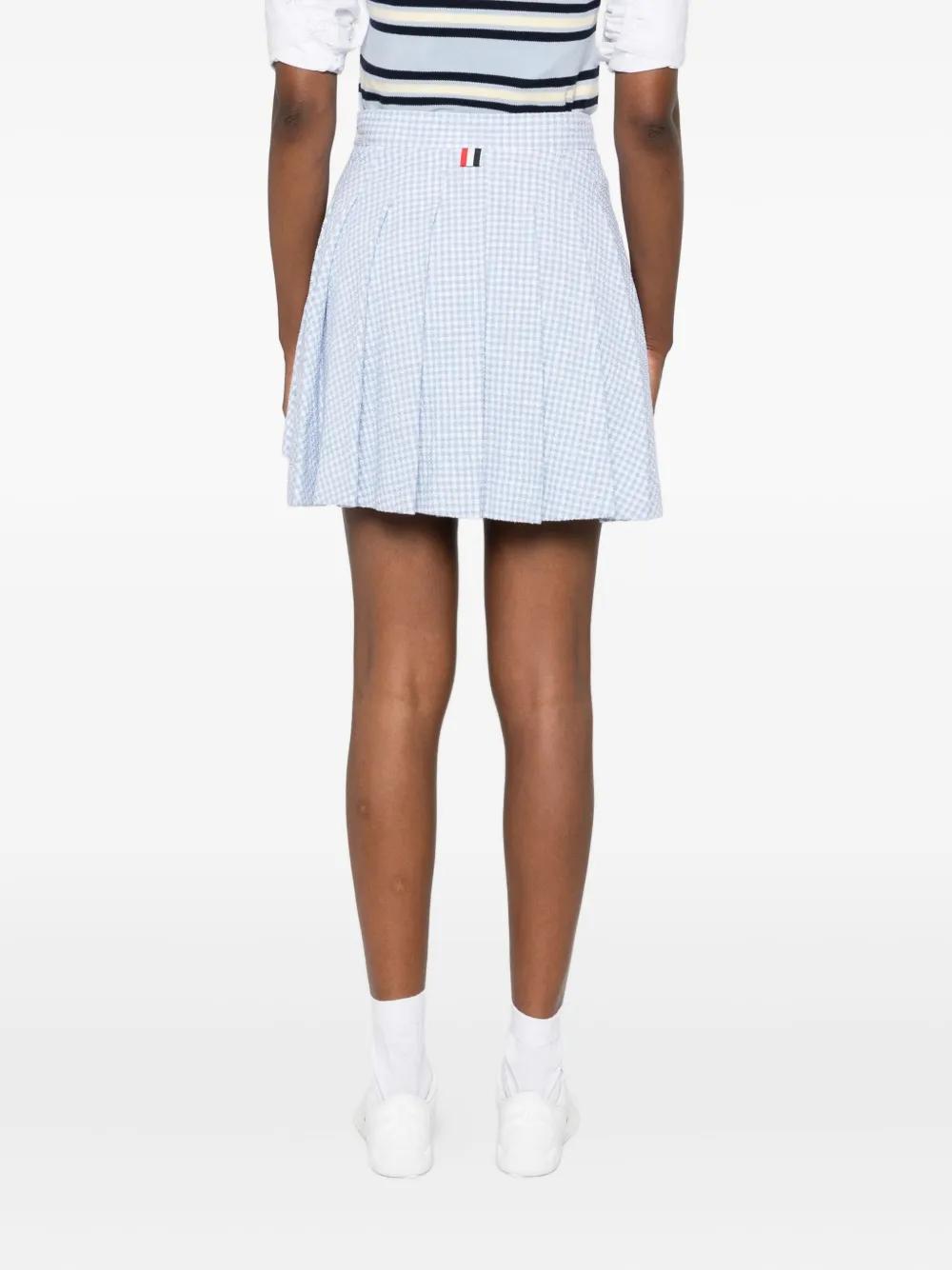 国内発 THOM BROWNE マルチカラーチェックウールミニスカート レディース Thom Browne ミニスカート | オンラインセールは最大