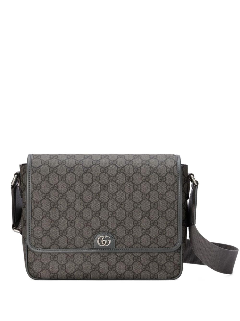 Gucci Ophidia GG Supreme Canvas Messenger Bag in Gray for Men