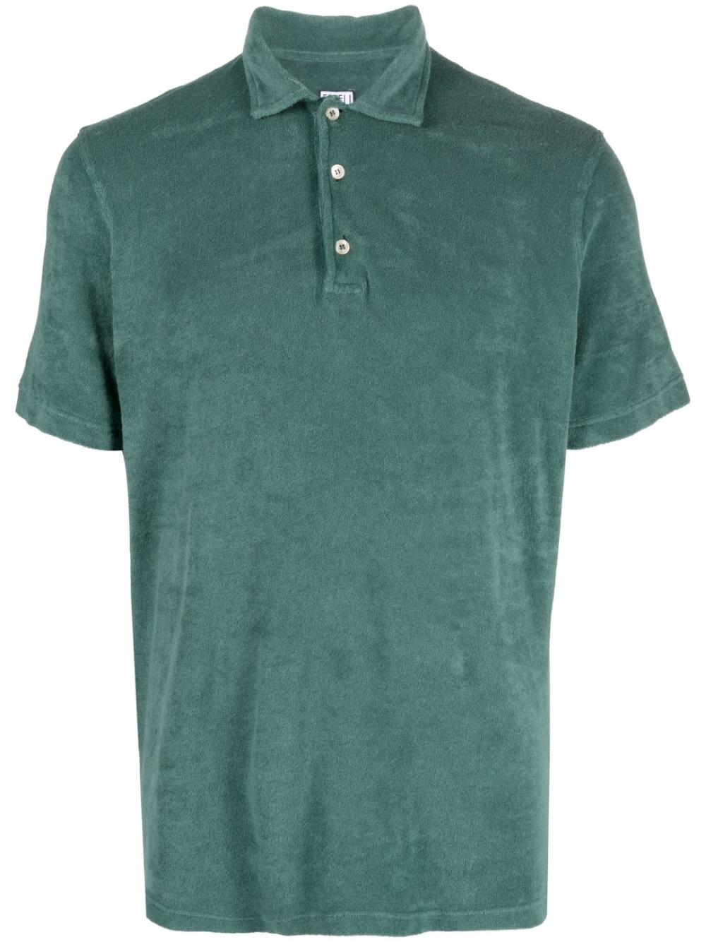 Fedeli Terry Cloth-effect Polo Shirt in Green for Men | Lyst