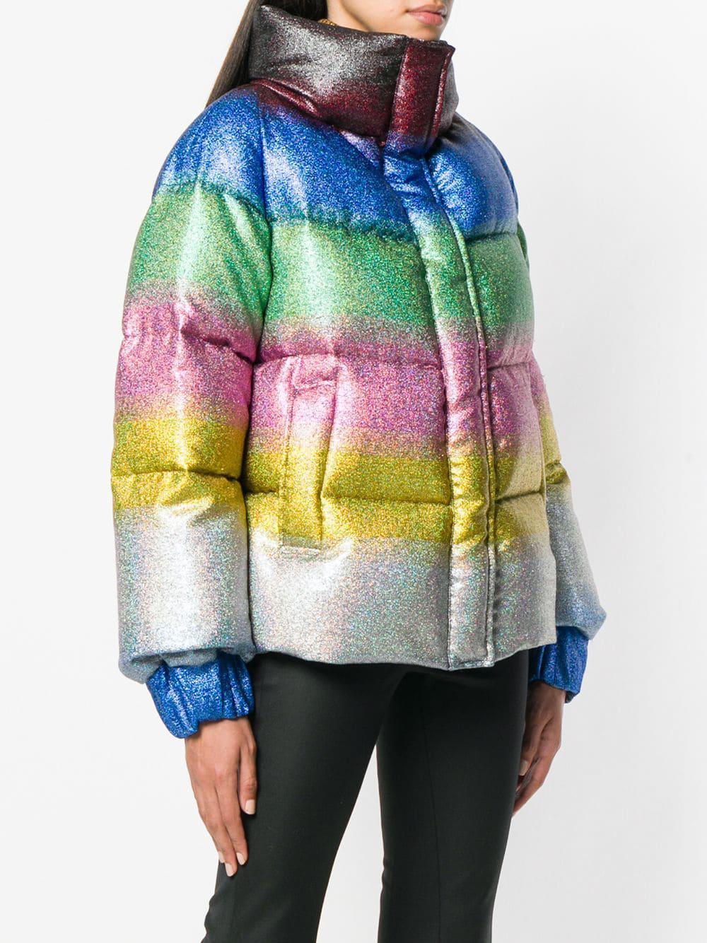 rainbow padded jacket