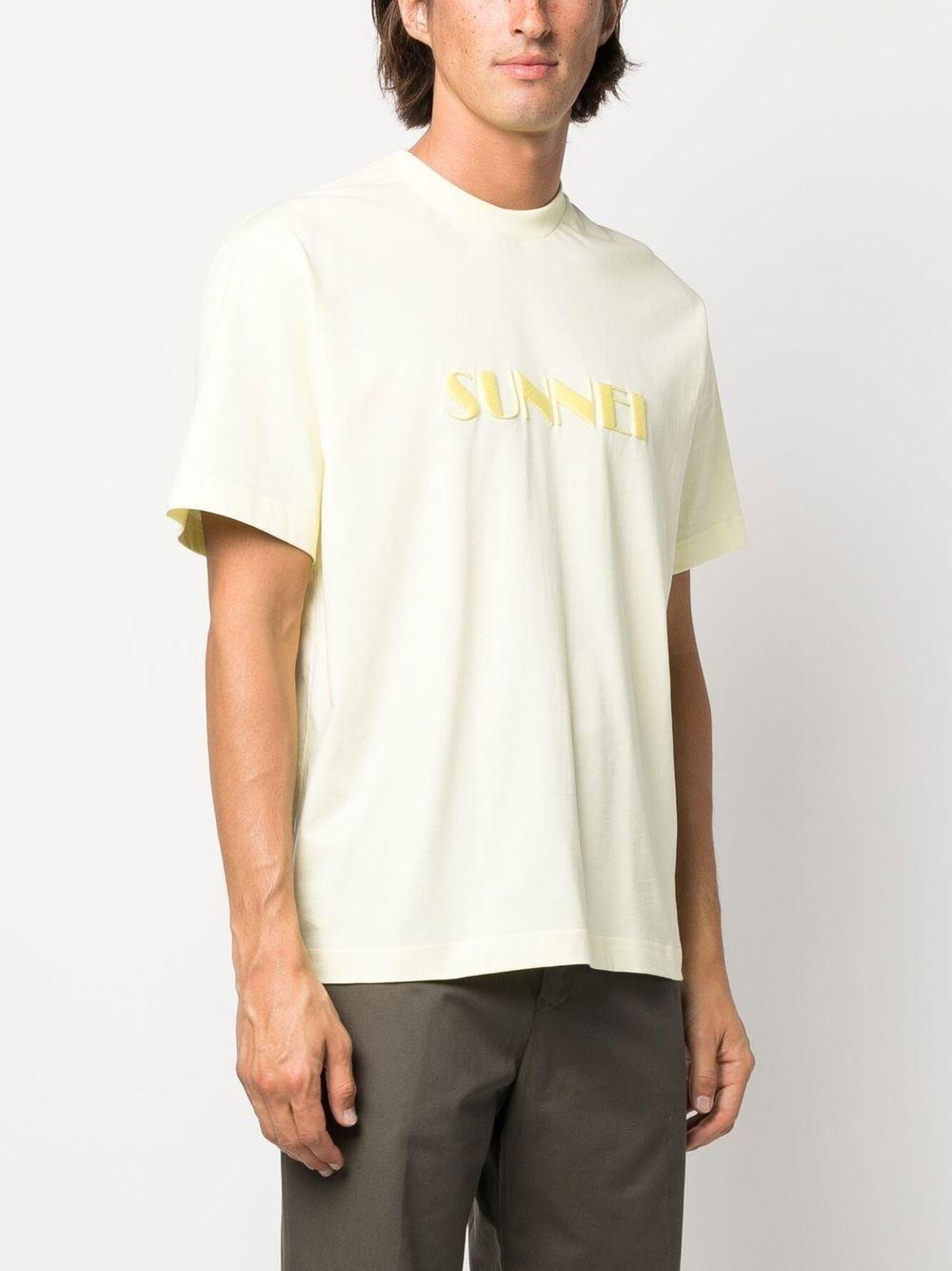 Mujer Ropa de Camisetas y tops de Camisetas Embroidery logo t-shirt de Sunnei de color Amarillo 