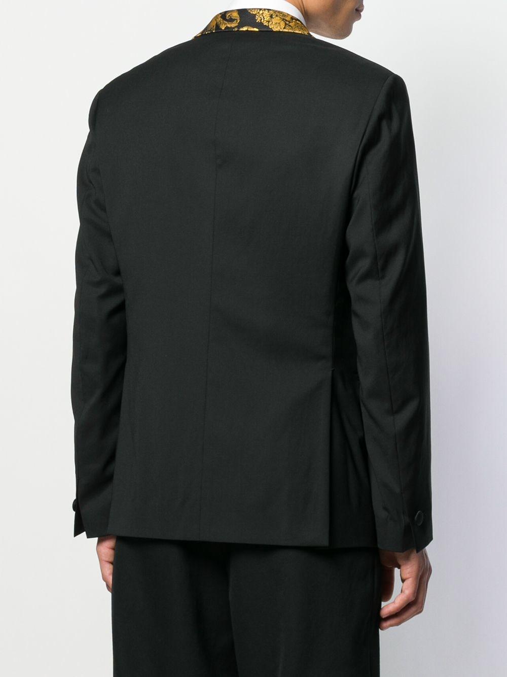 Versace Printed Lapel Suit Jacket in 