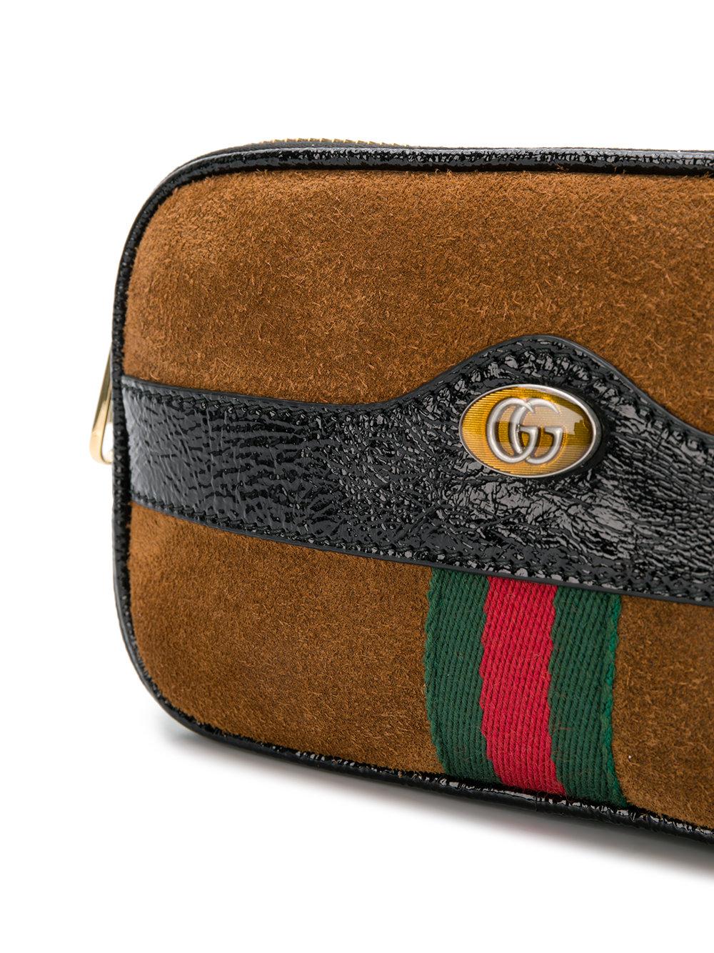 Gucci Leather Ophidia Belt Bag in Brown - Lyst