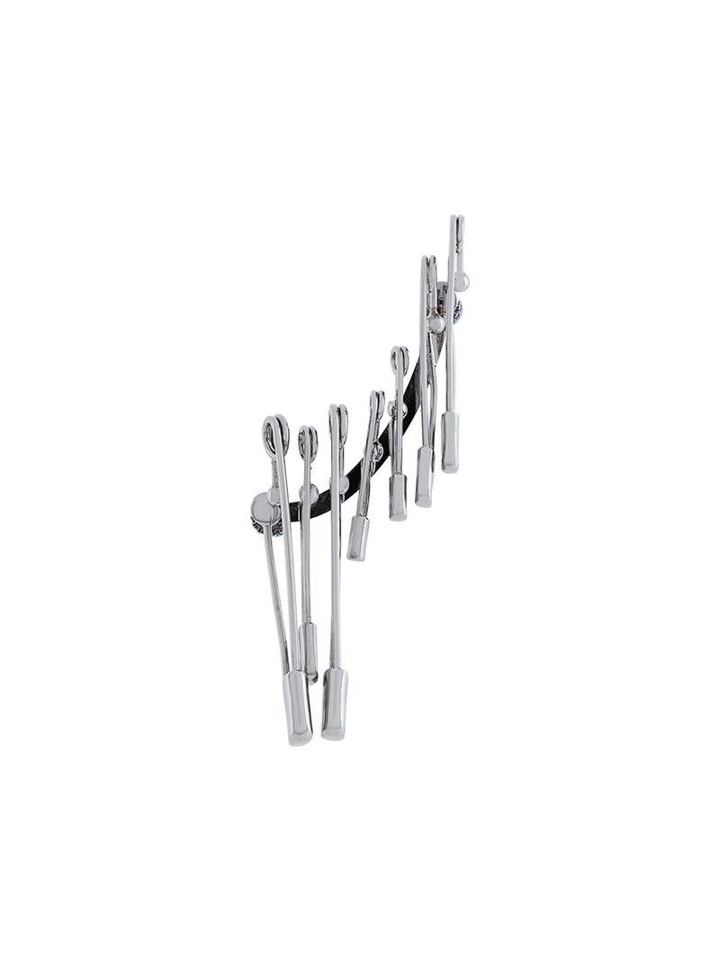 Alexander McQueen Safety Pin Earring in 