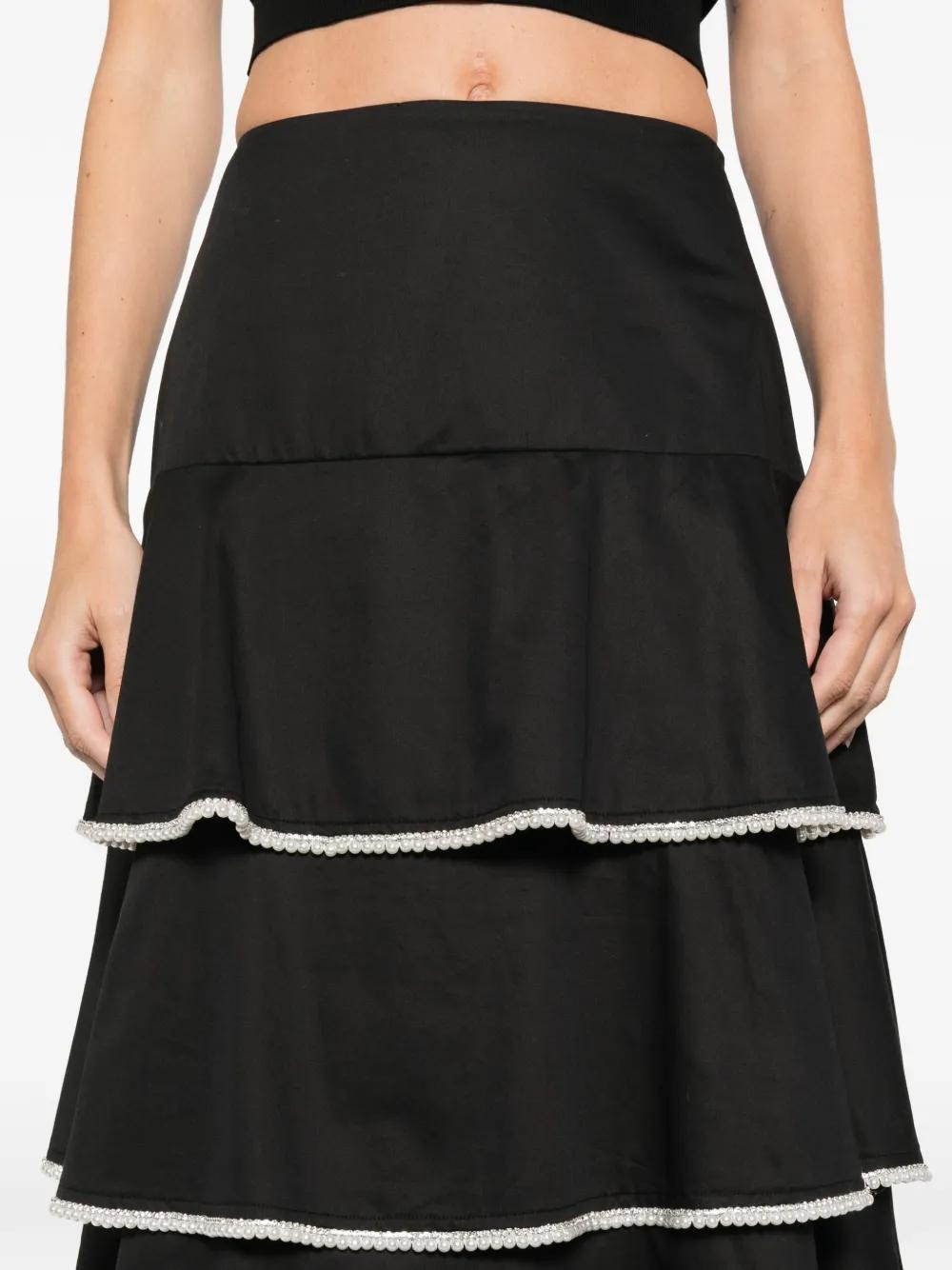 Jupe Sandro Noir Taille 36 - 100% Coton, Comme Neuf, Occasion Très Bon État
