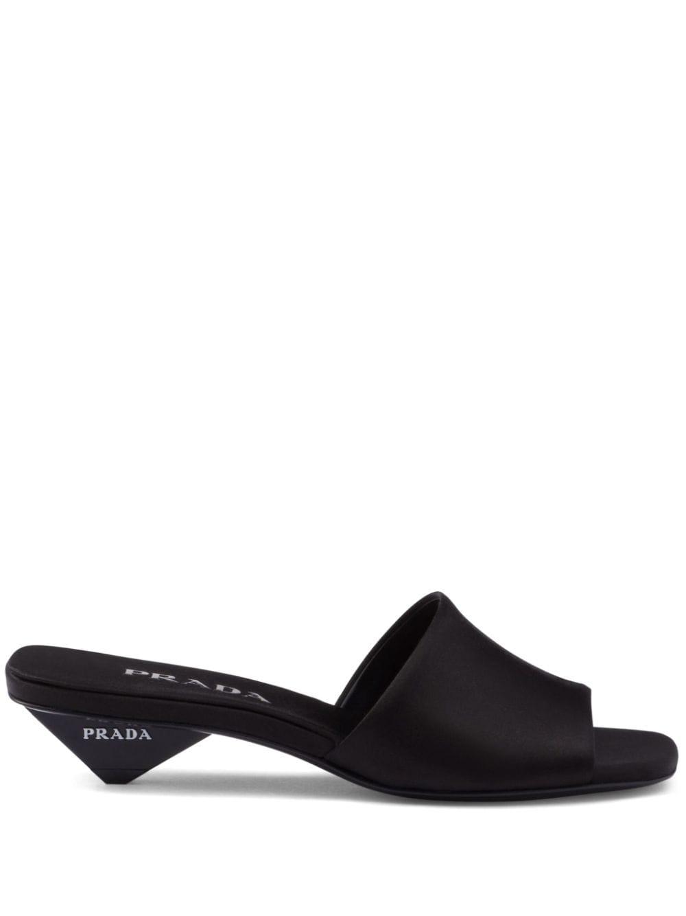 Prada black mules discount