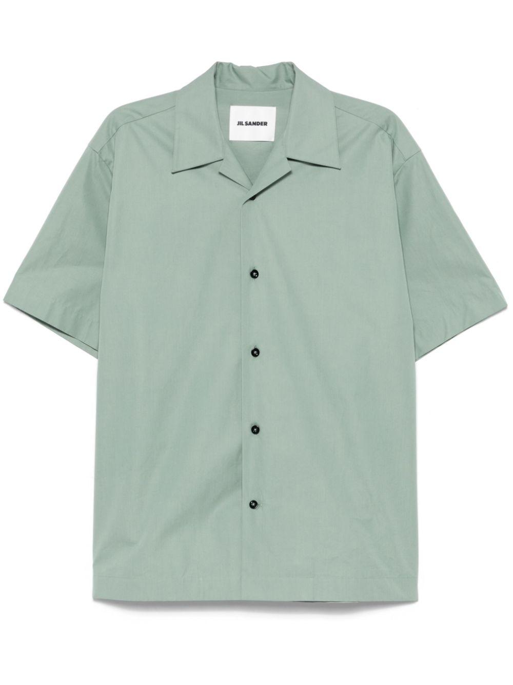 Jil Sander メンズ グリーン コットン シャツ シャツ