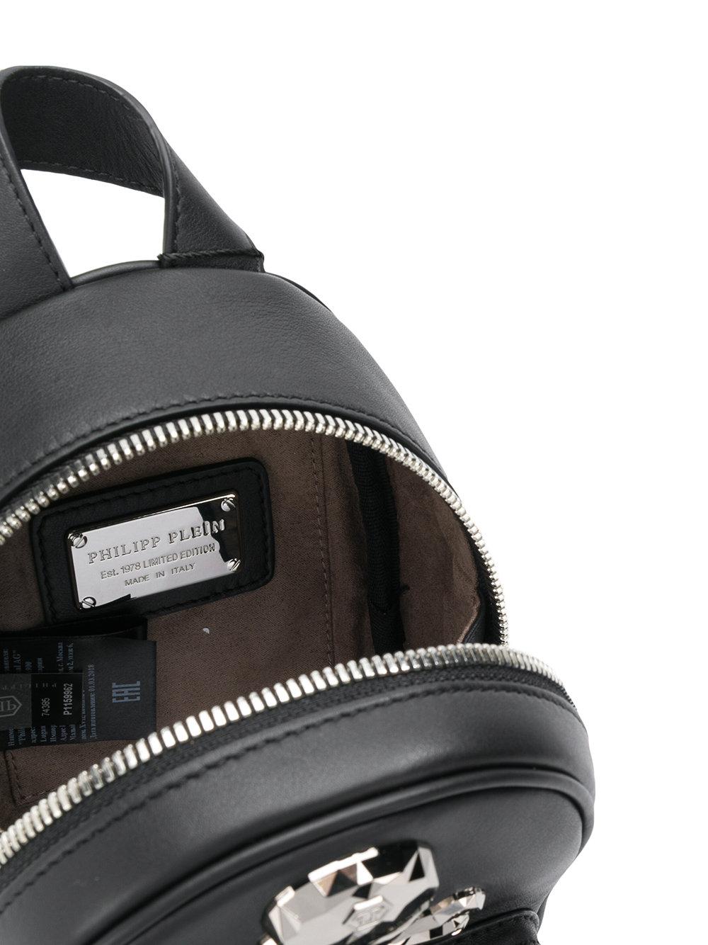 Mochila mini con aplique de calavera Philipp Plein de Cuero de color Negro  | Lyst