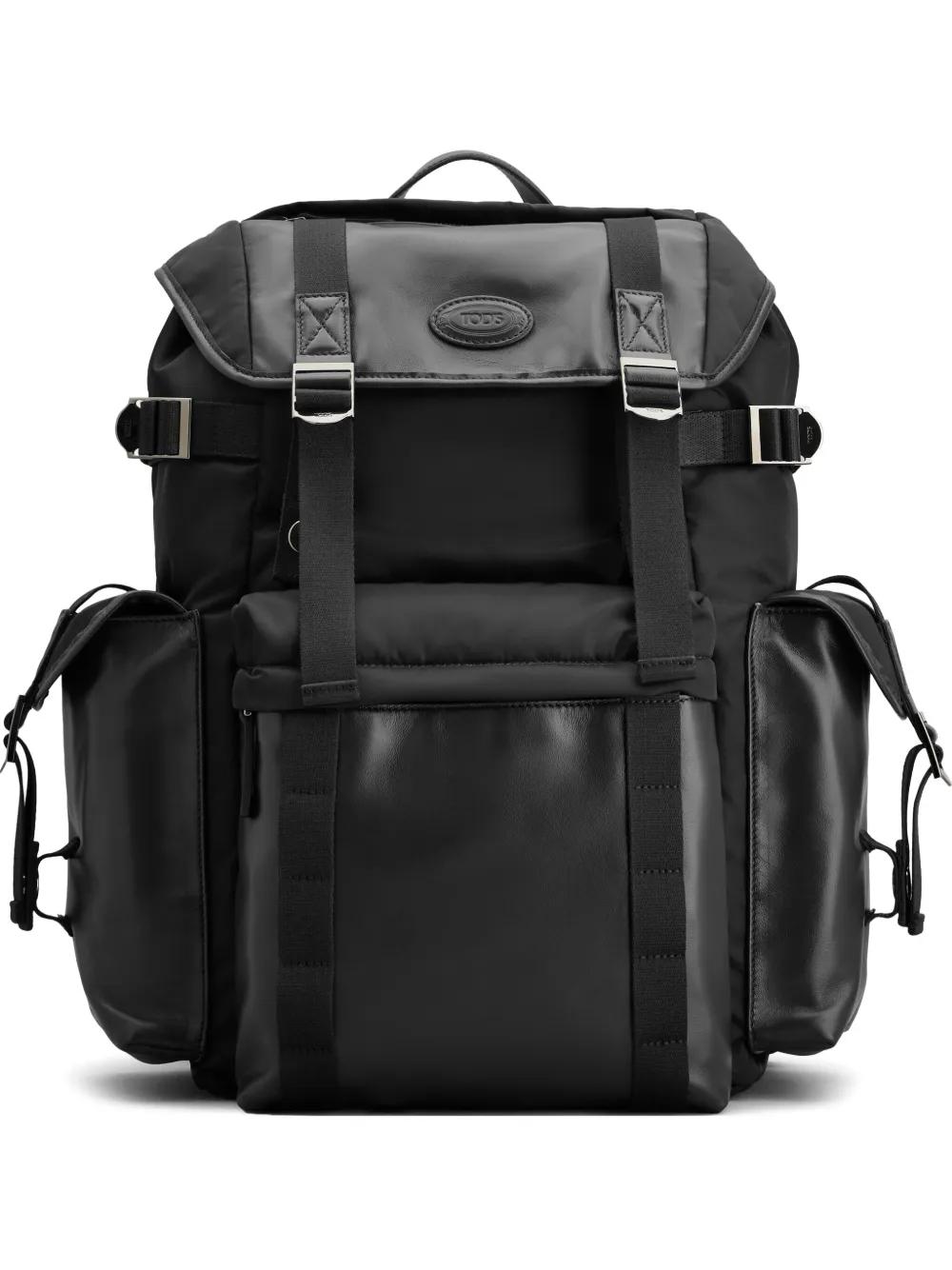 訳アリ✨TOD'S NYLON LEATHER BACKPACK BLACK