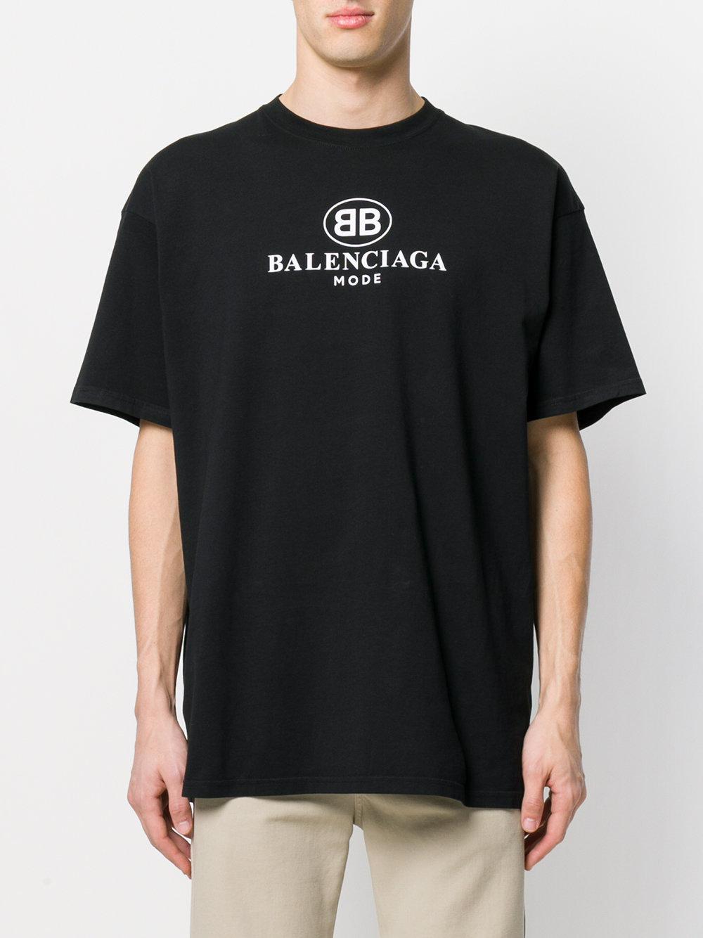 Camiseta con logo Balenciaga de hombre de color Negro |