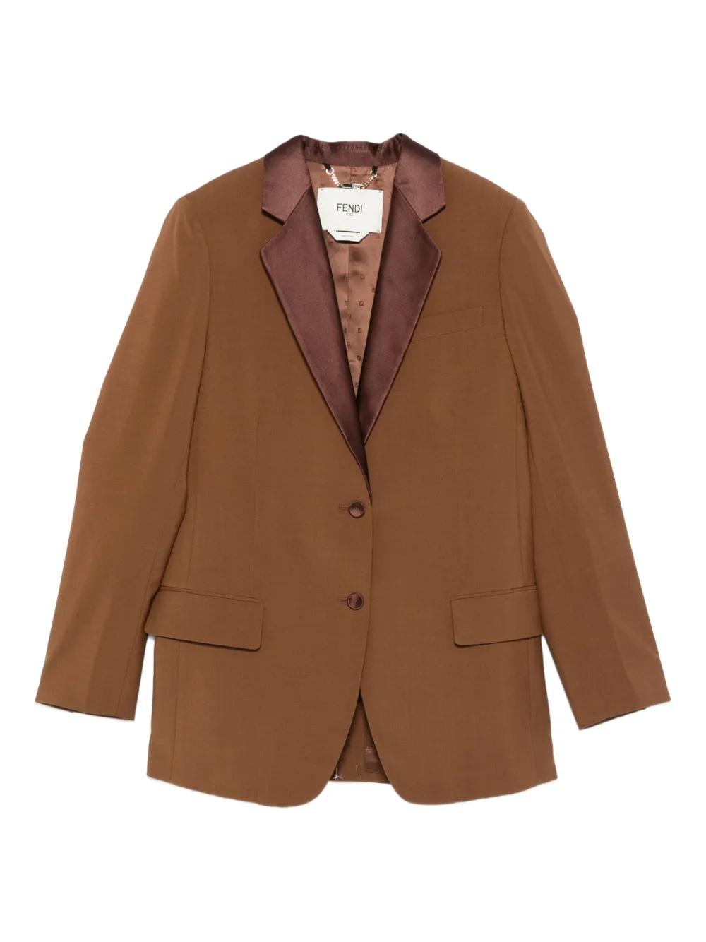 ジャケット FENDI WOOL AND MOHAIR BLAZER Fendi Mohair Blend Blazer () IFCHIC.COM