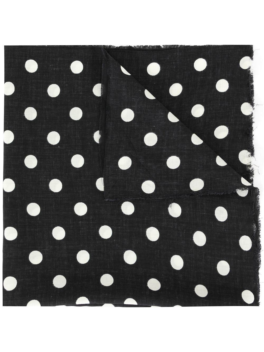 black polka dot scarf