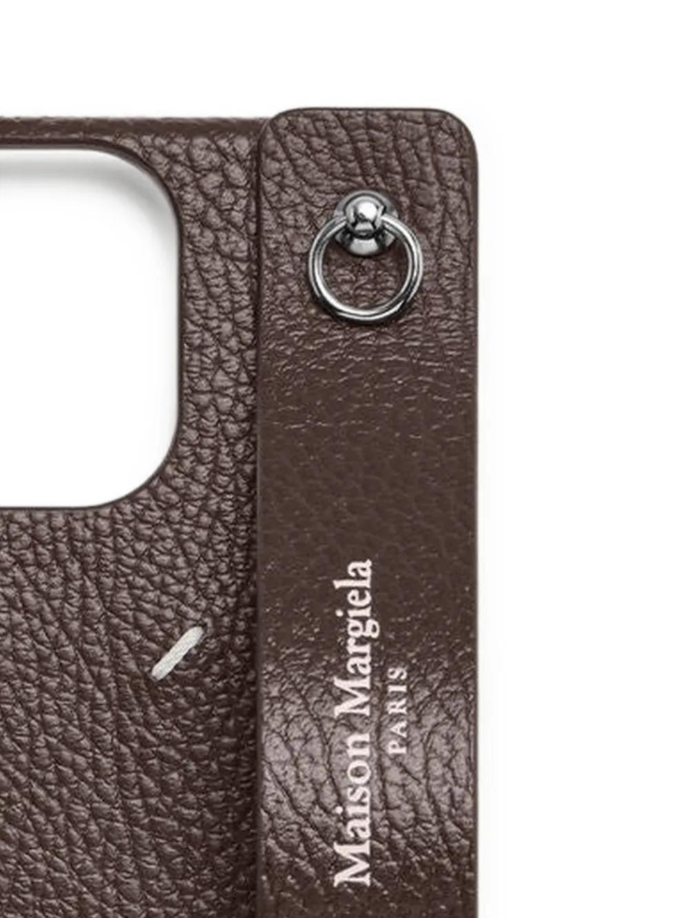 Maison Margiela ブラウンレザー ケース Maison Margiela Iphone 16 Ring Phone Cover in Brown | Lyst