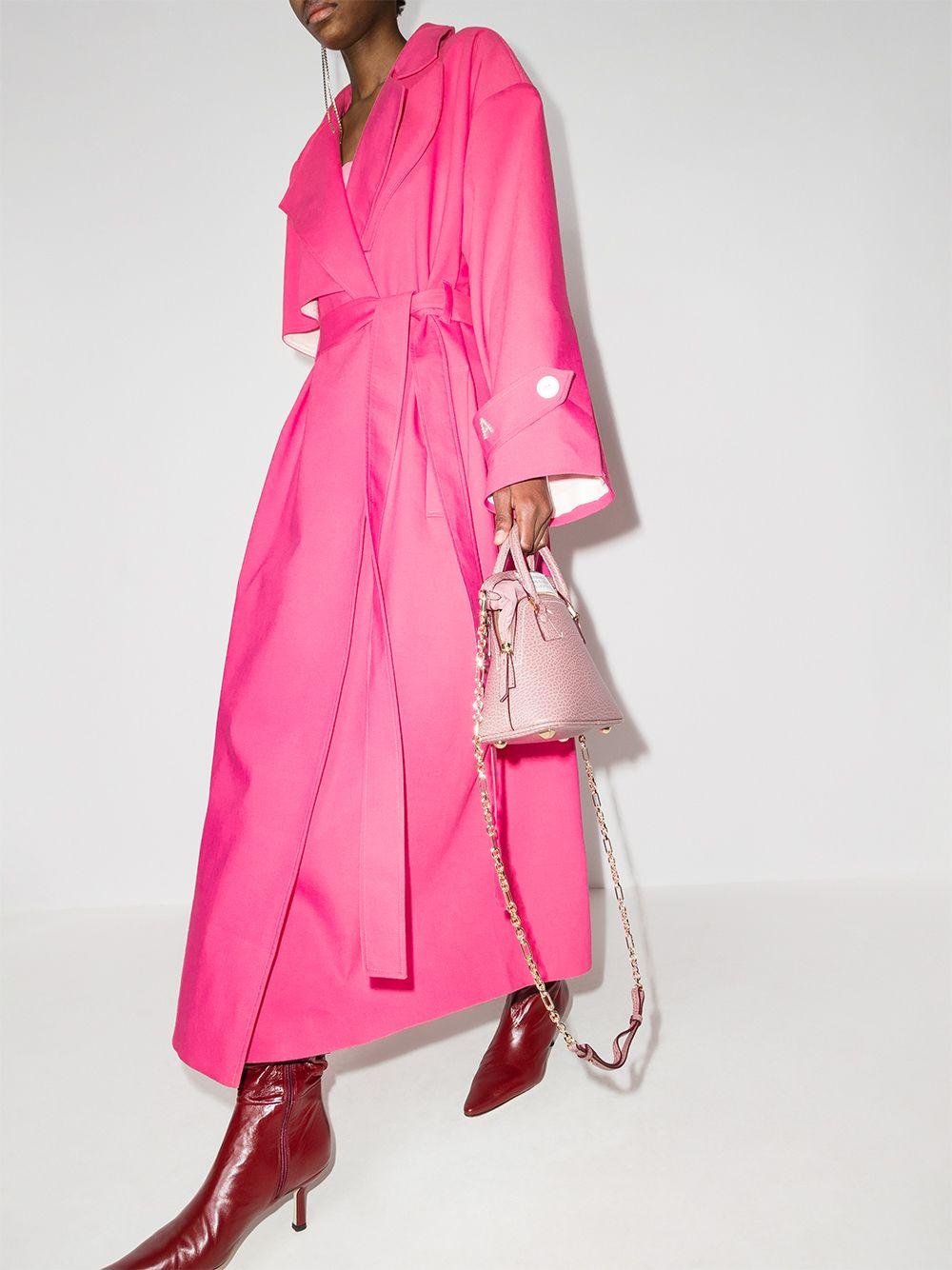 ANOUKI Tied Waist Trench Coat in Pink Lyst