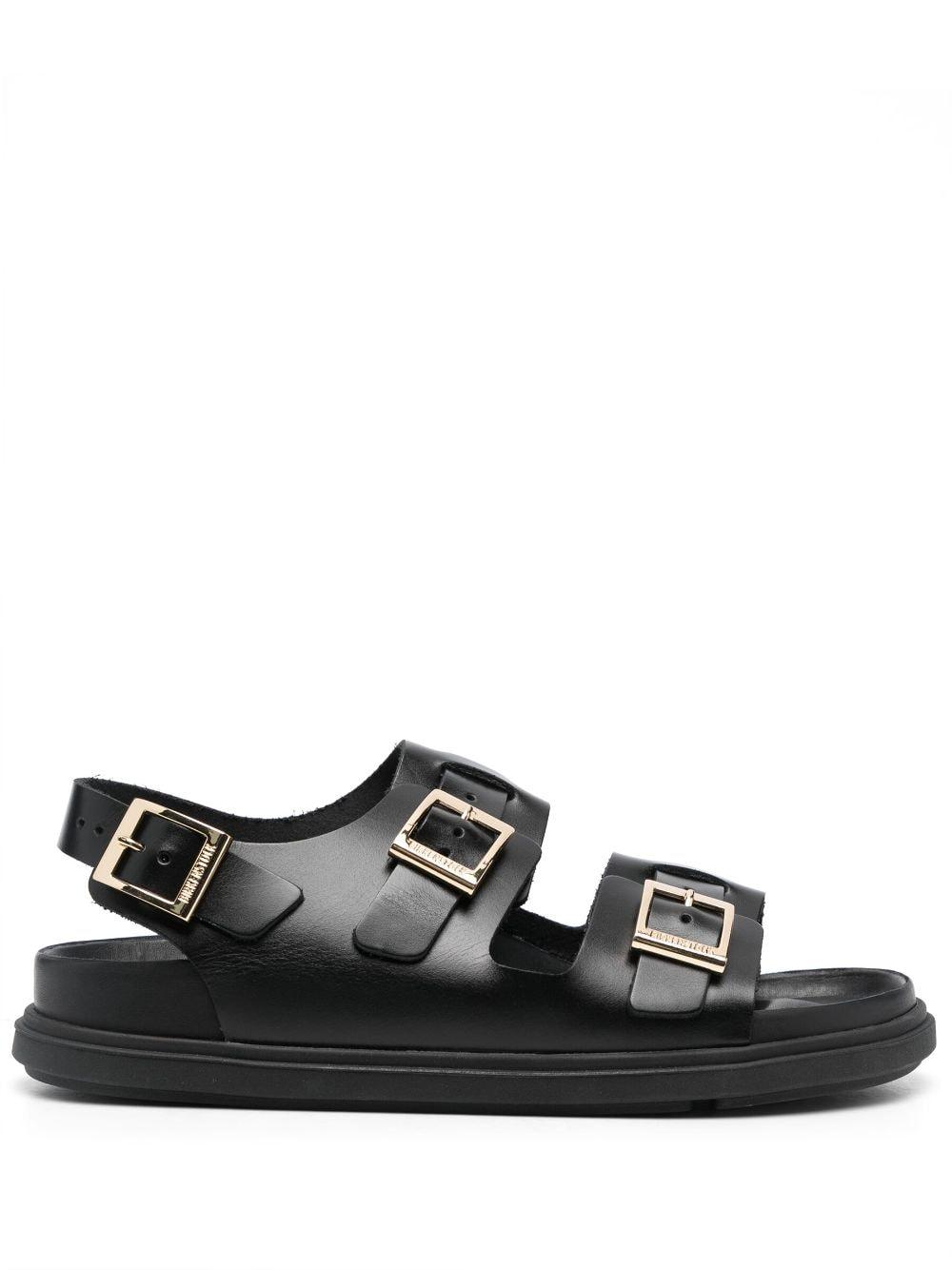 Birkenstock Cannes Leather Sandals in Black | Lyst Canada