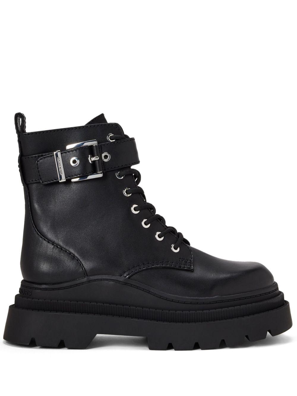 michael kors black combat boots