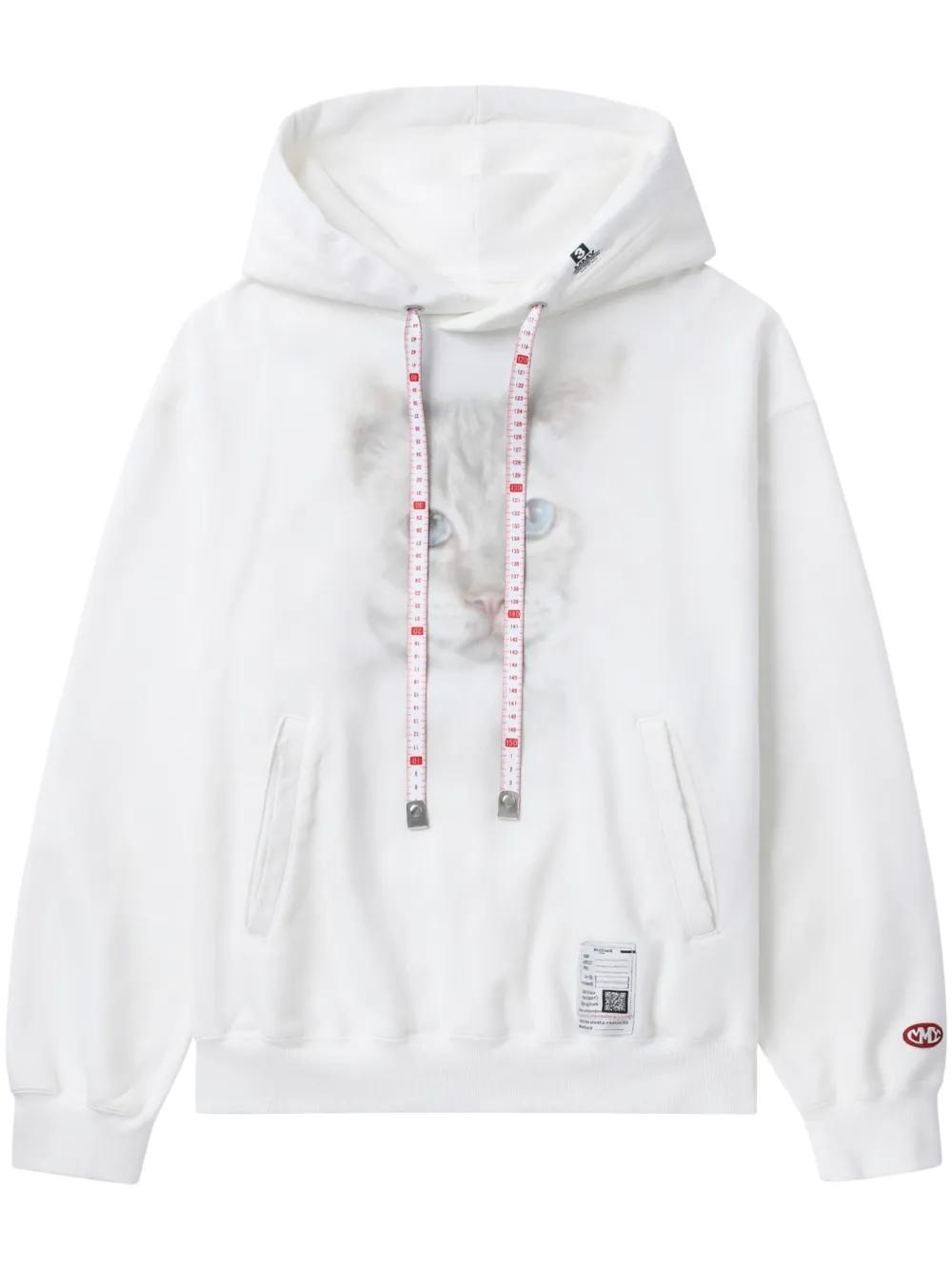MIHARA YASUHIRO｜HOOD/ZIP-UP (A10HD561 WHITE) White Zip Parka Hoodie by Maison MIHARA YASUHIRO on Sale