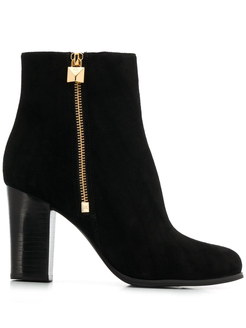 MICHAEL Michael Kors Leather High Heel Ankle Boots in Black - Save 23% ...
