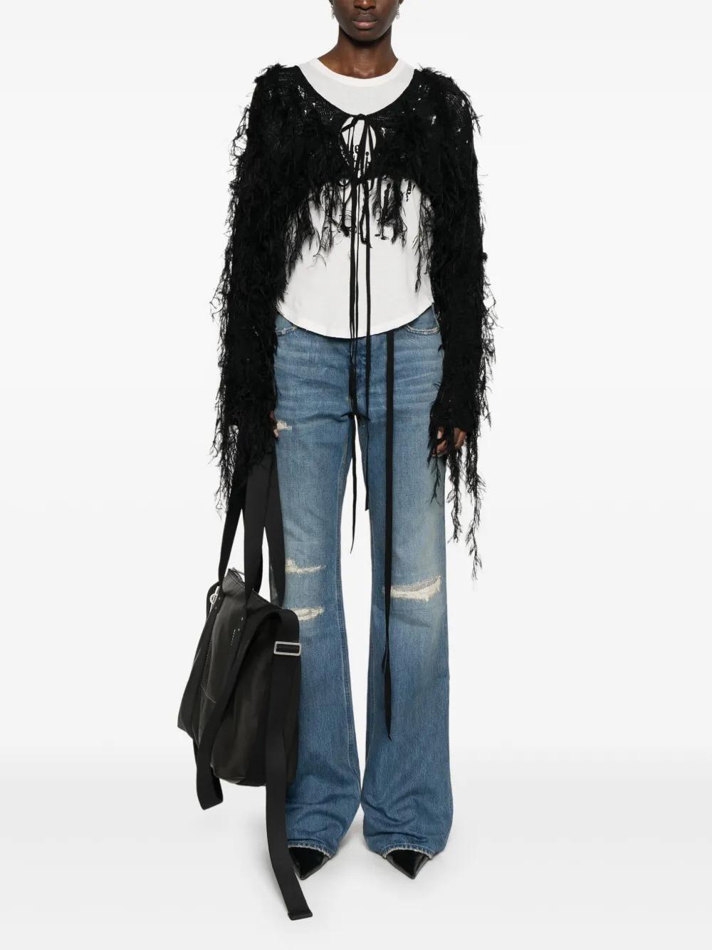 Ann Demeulemeester Madli Cardigan in Black | Lyst