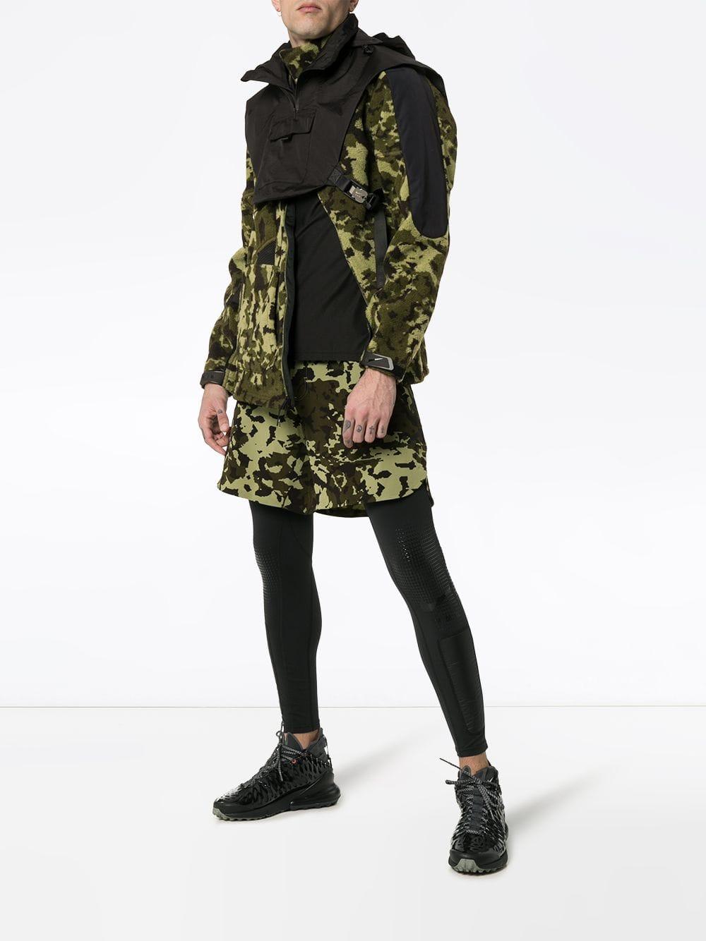 Nike X1017 Alyx 9sm Mmw Two-part Camouflage Hooded Fleece Jacket