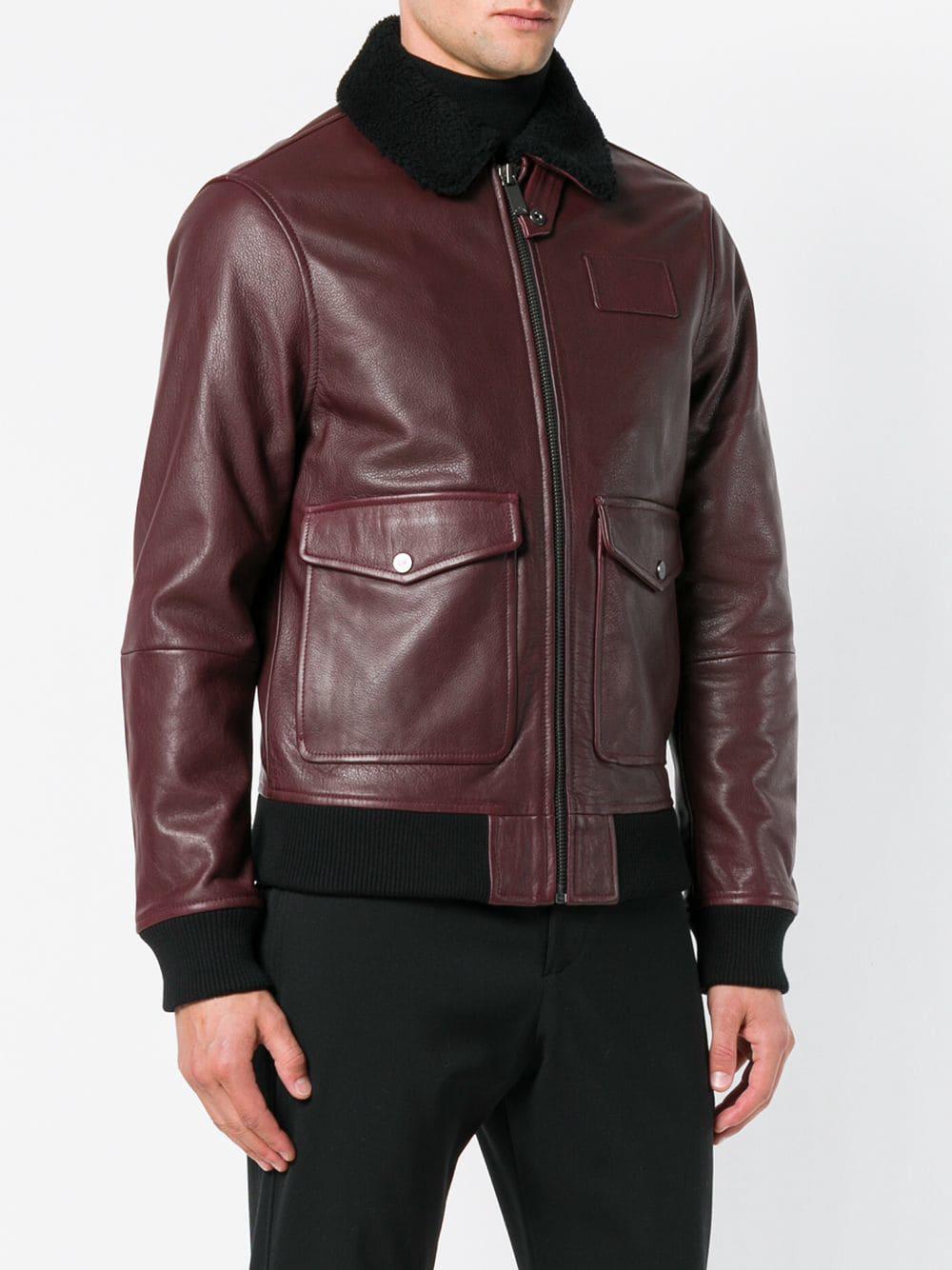 Calvin klein shearling aviator jacket Clearance