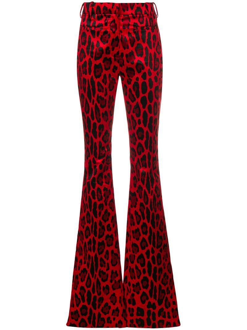 Red cheetah print pants Clearance