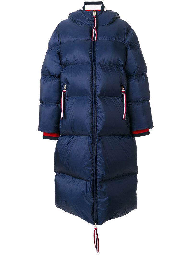 Tommy Hilfiger Synthetic Icon Oversized Down Coat in Blue - Lyst