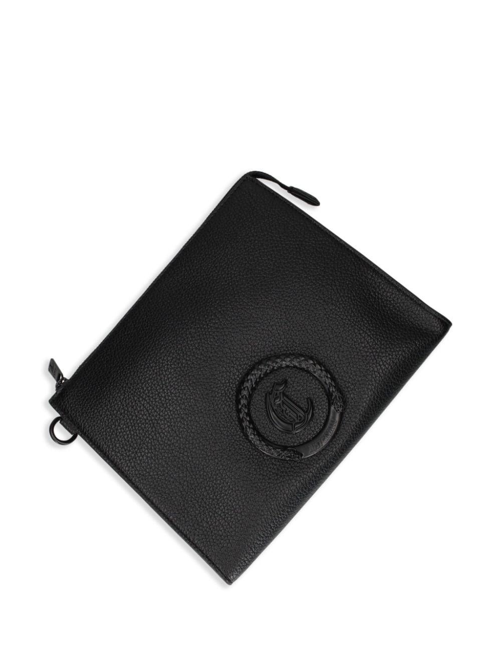 Just Cavalli Logo-Plaque Clutch Bag in Black for Men Lyst