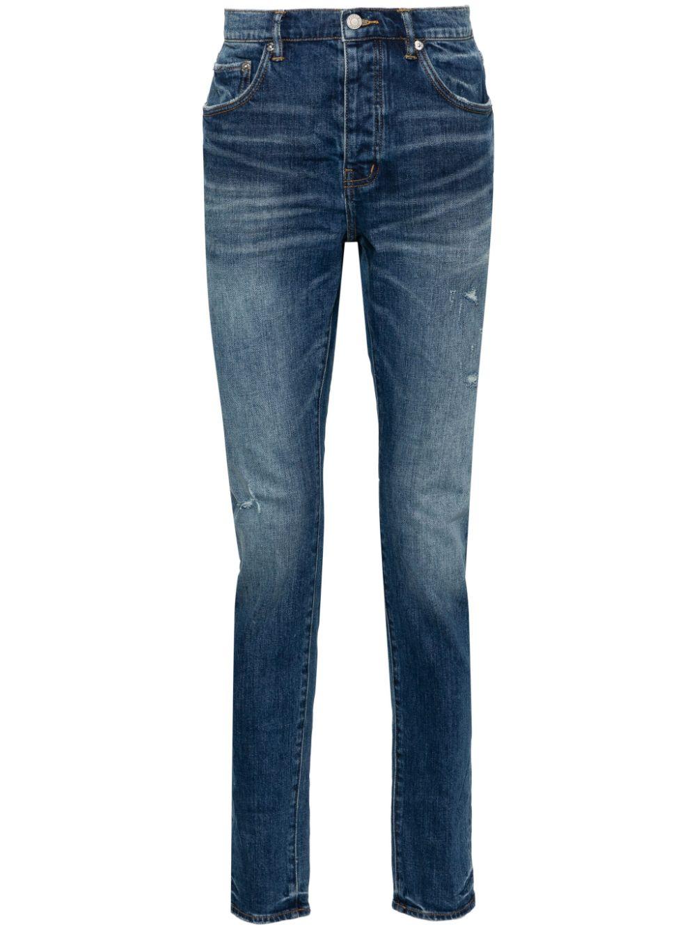Purple Brand distressed-finish Slim Fit Jeans - Farfetch