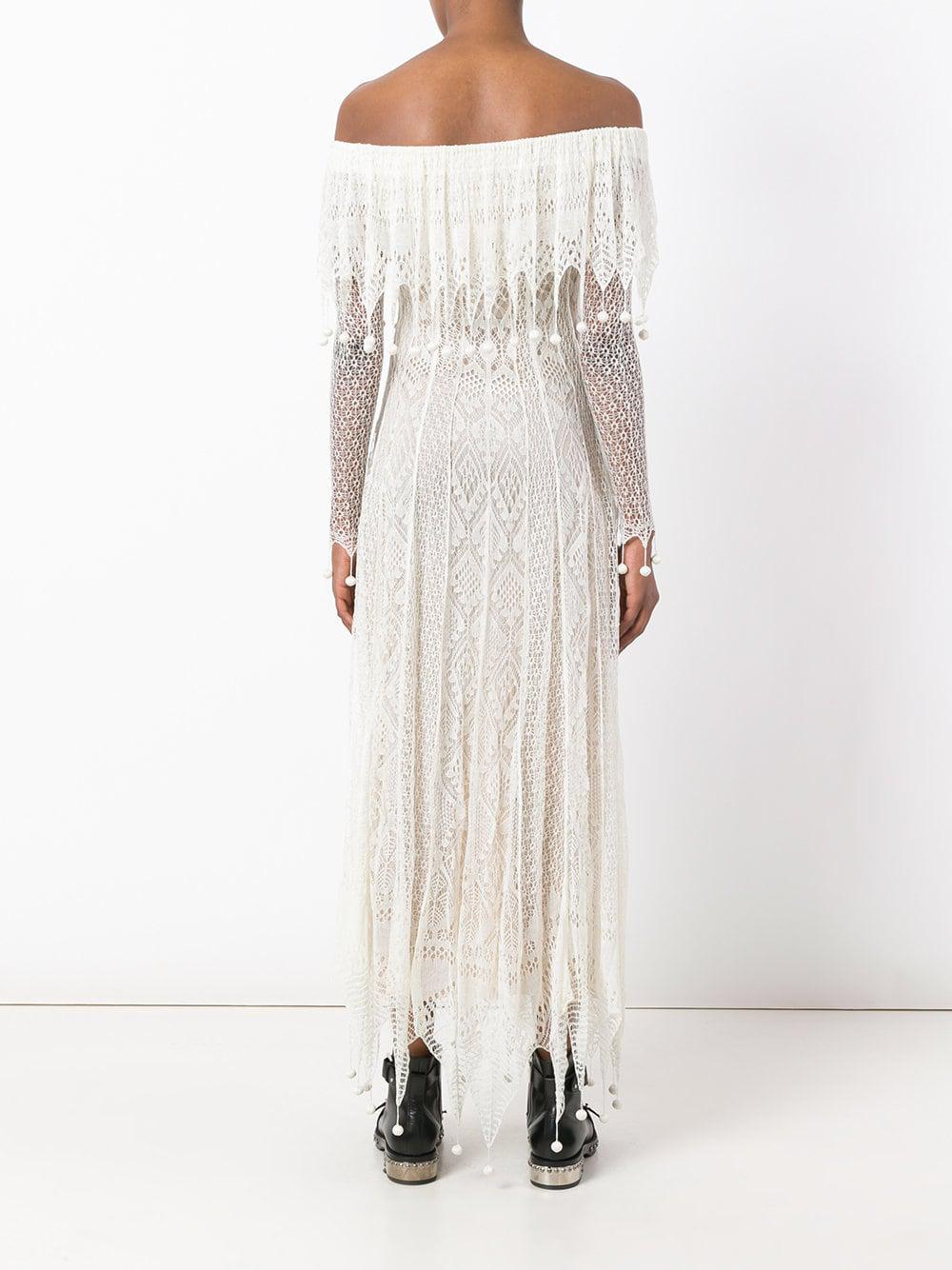 alexander mcqueen white lace dress
