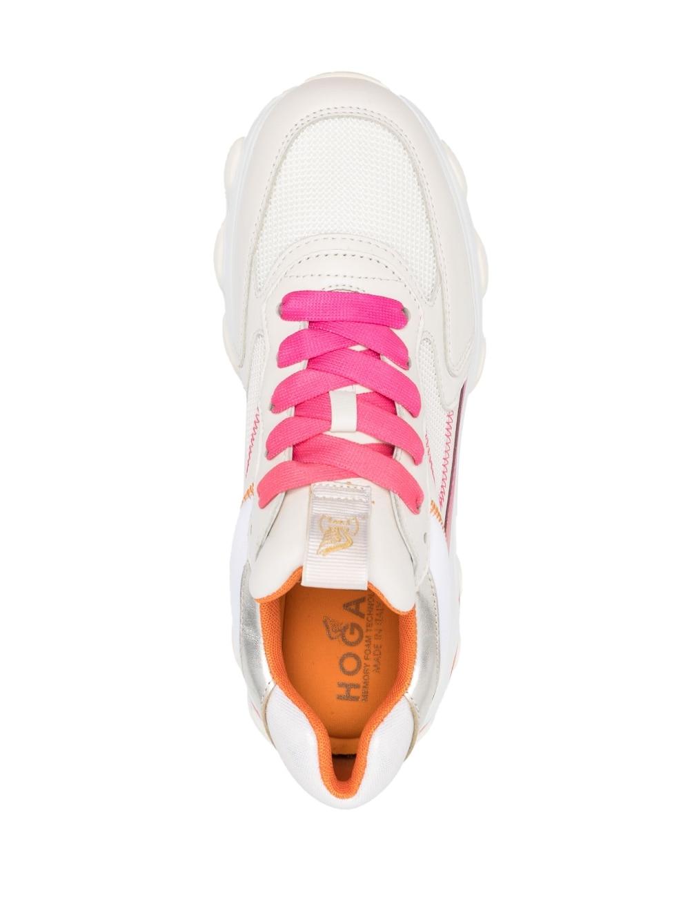 Hogan Chunky-sole Low-top Leather Sneakers in Pink | Lyst