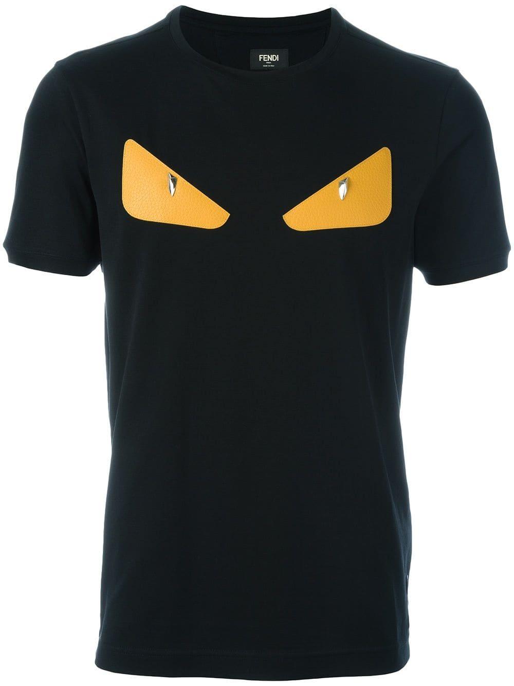 Fendi Cotton 'monster' T-shirt in Black for Men - Save 43% - Lyst