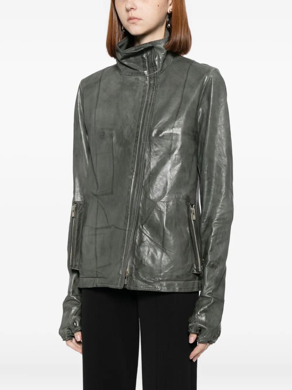 Carol Christian Poell Prosthetic Leather Jacket in Gray | Lyst