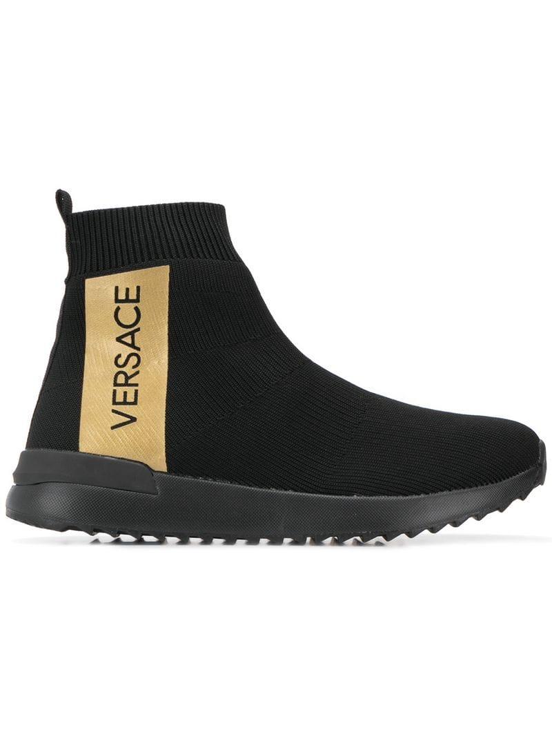 Zapatillas estilo calcetín Versace Jeans Couture de Caucho de color Negro |  Lyst