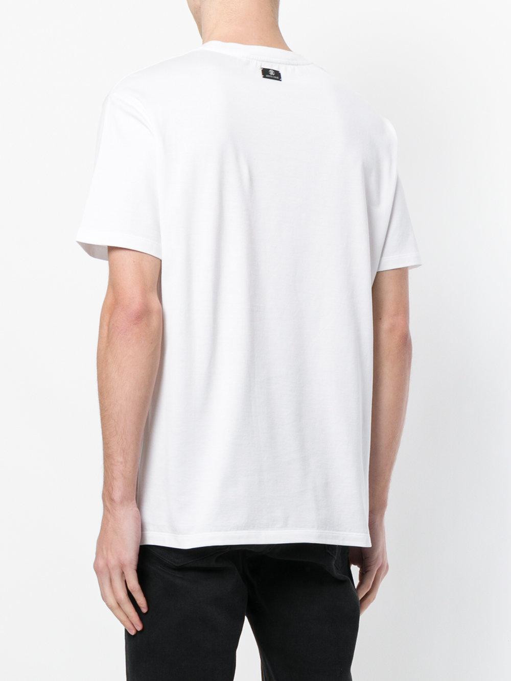 Lyst - Roberto Cavalli Snake Print T-shirt in White for Men