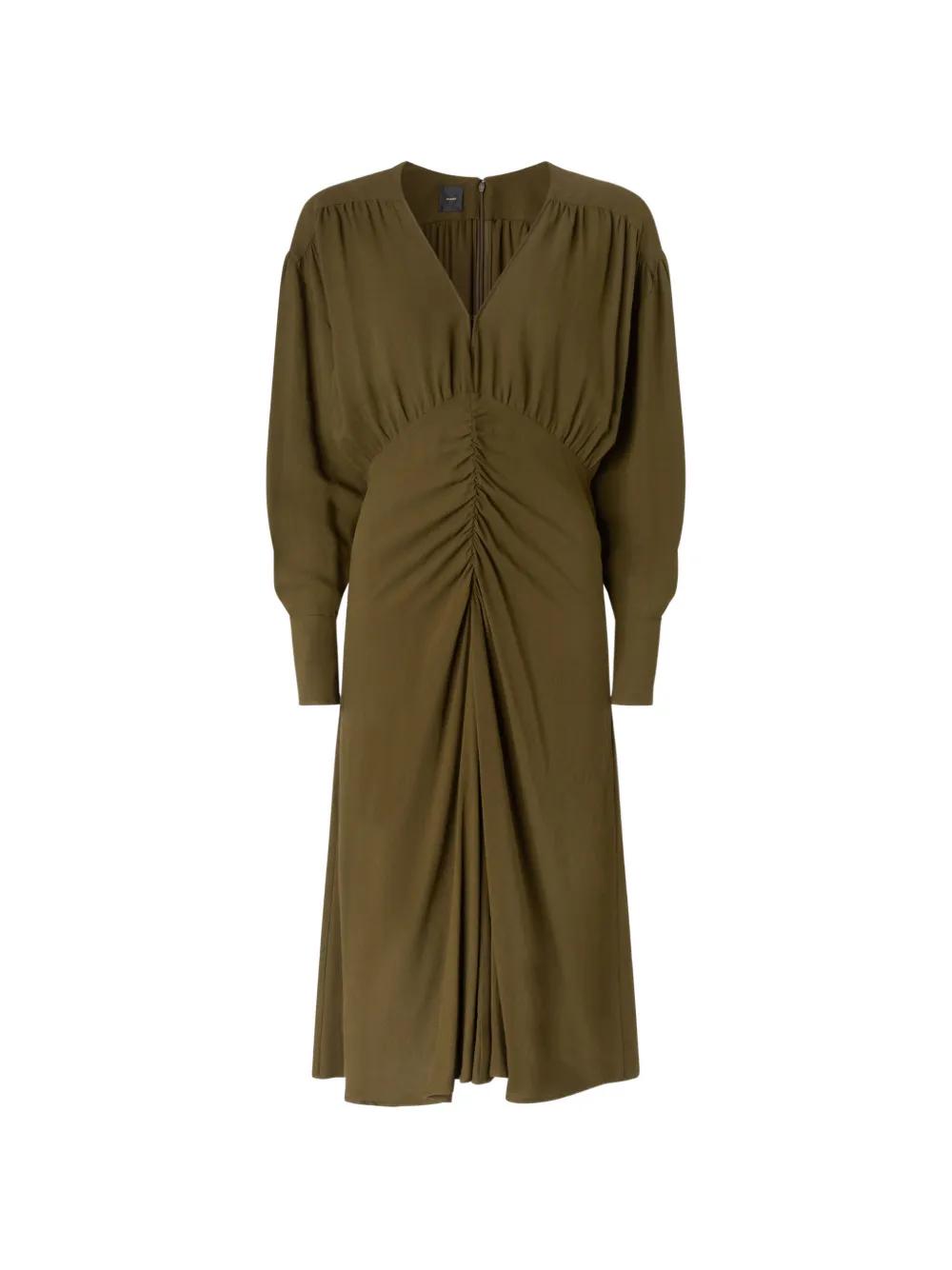 msgm green dress draped-detail Mini | festive gown main image 0