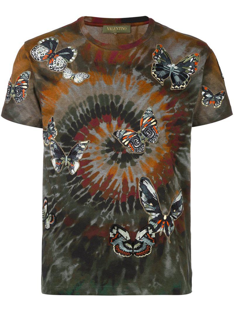 Dye' Butterfly Embroidered T-shirt 