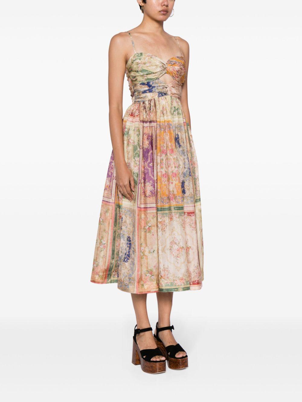 zimmermann august printed linen midi dress Zimmermann August Broderie Midi Dress in Ivory