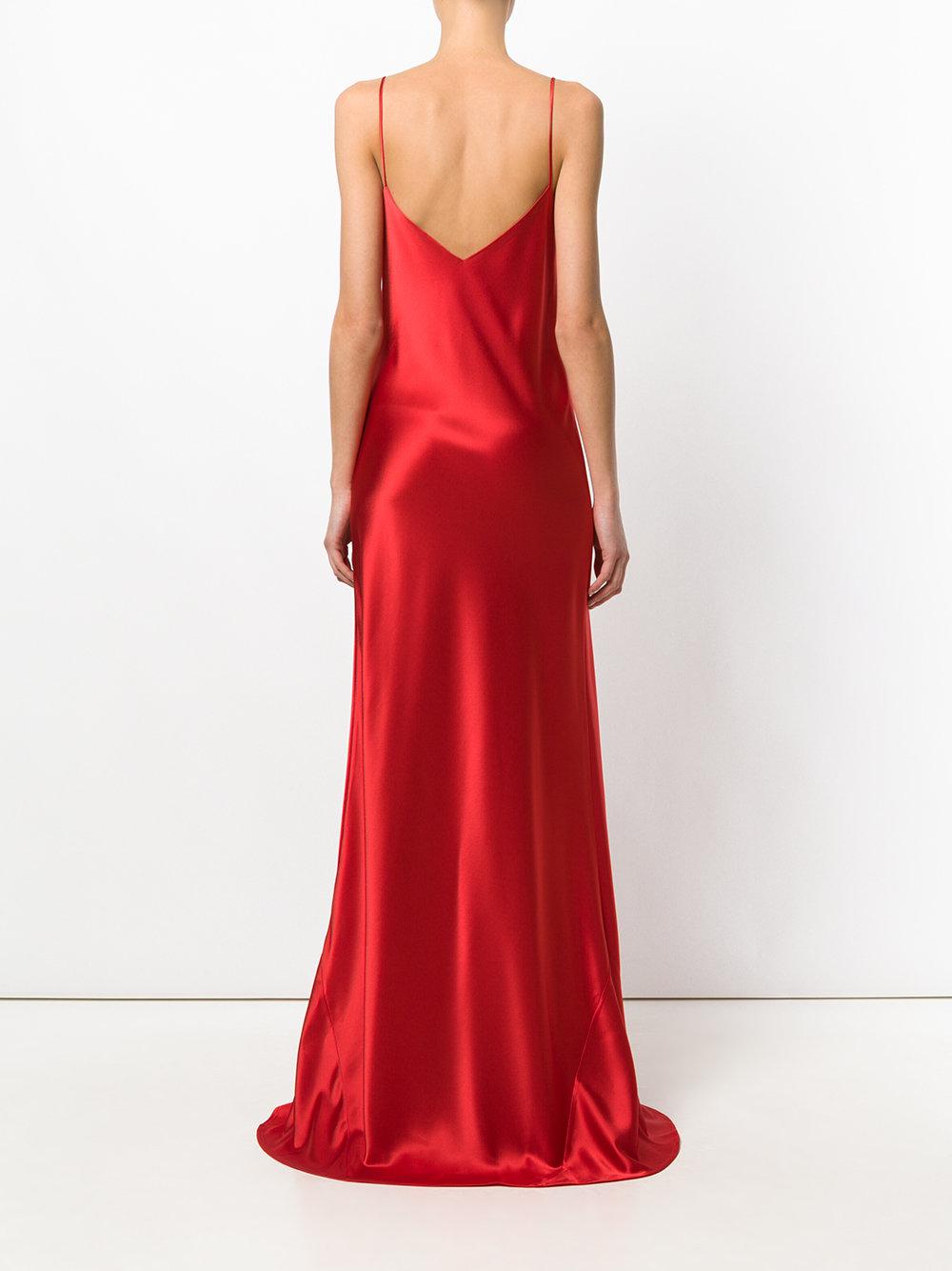 Galvan London Silk V-neck Slip Dress in 