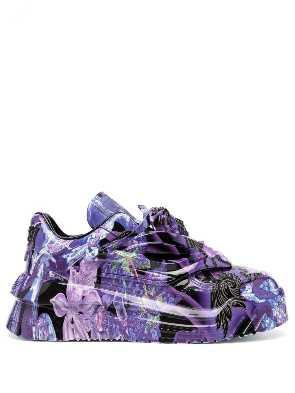 Versace Odissea Orchid Barocco print Sneakers in Purple Lyst