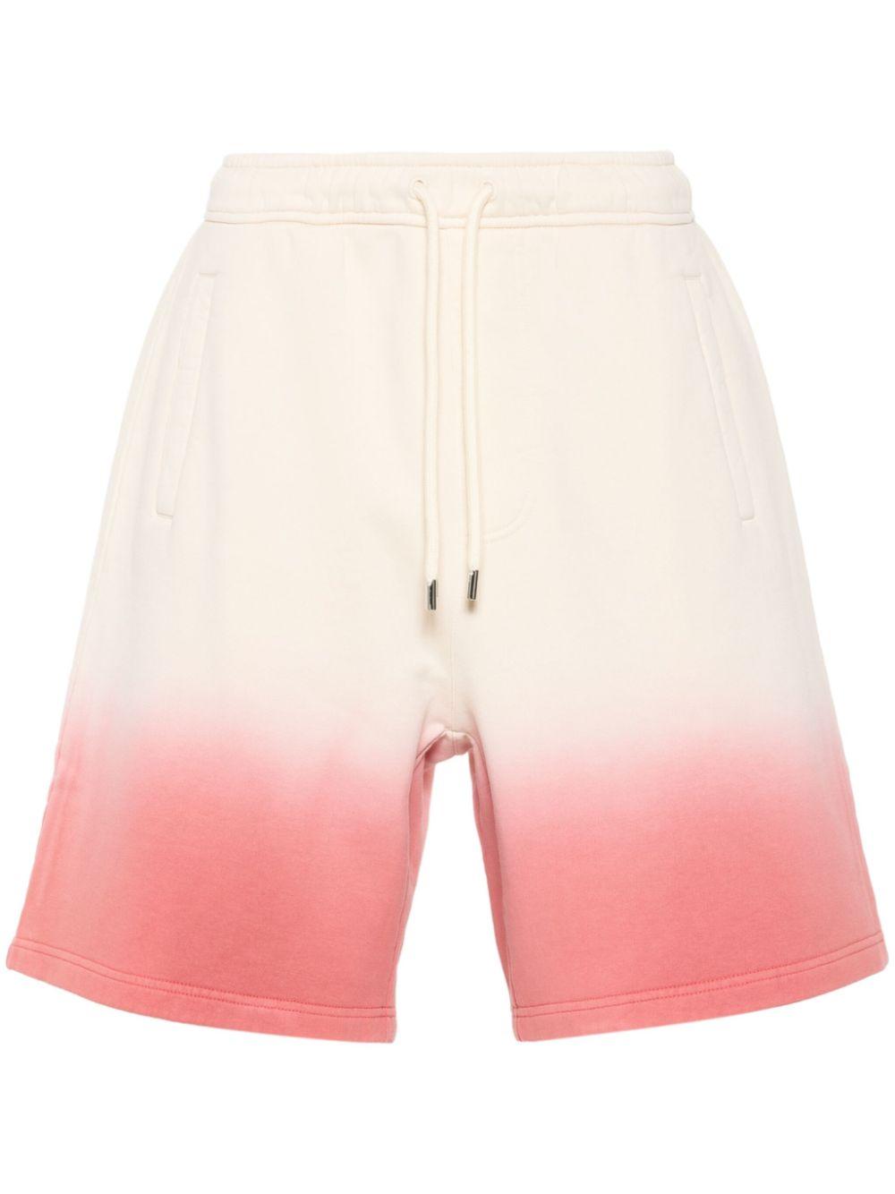 Lanvin メンズ ピンク グラデーション トラックショーツ ハーフパンツ