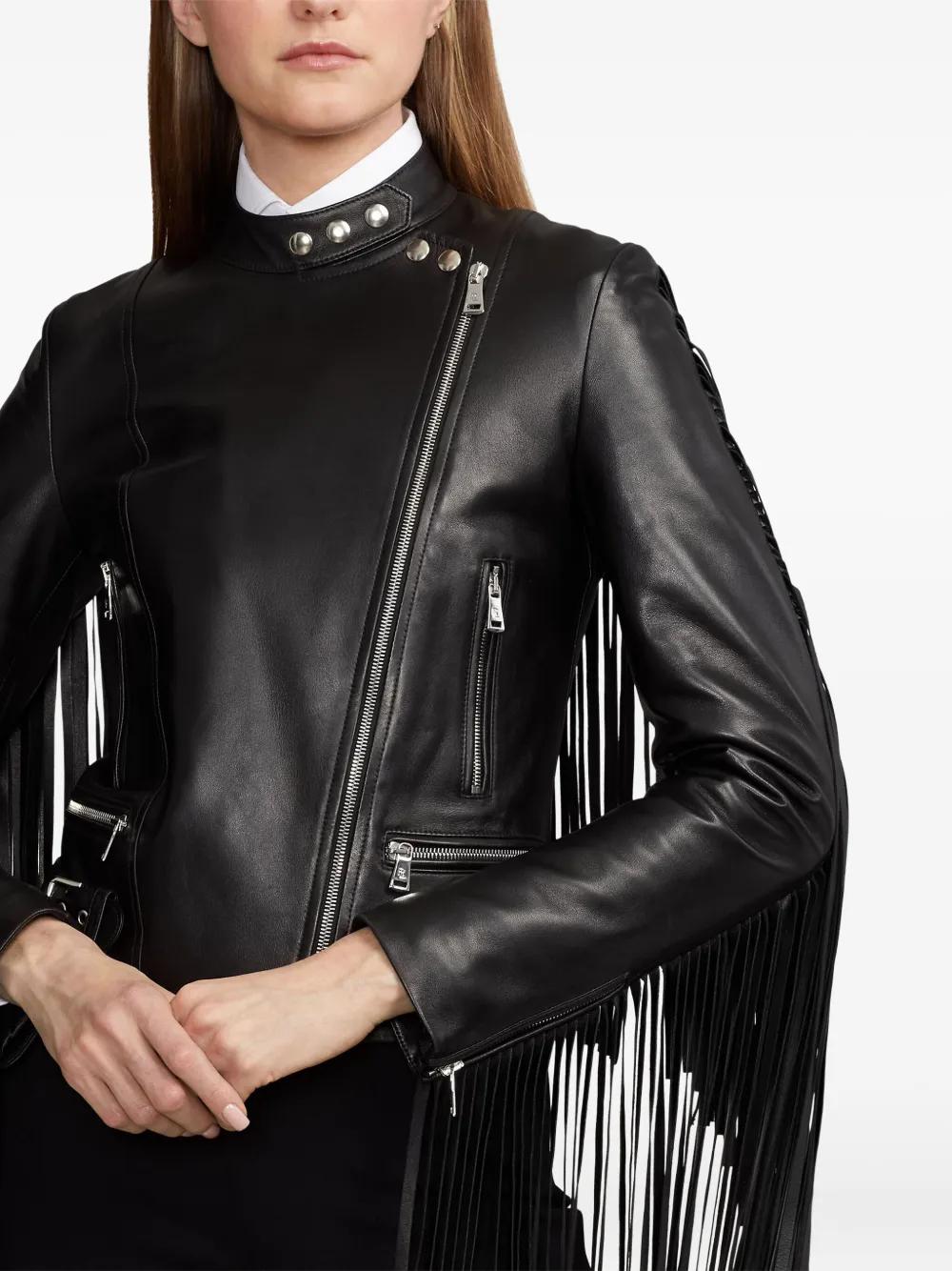 Ralph Lauren Veste Texturée À Franges in Black Lyst UK