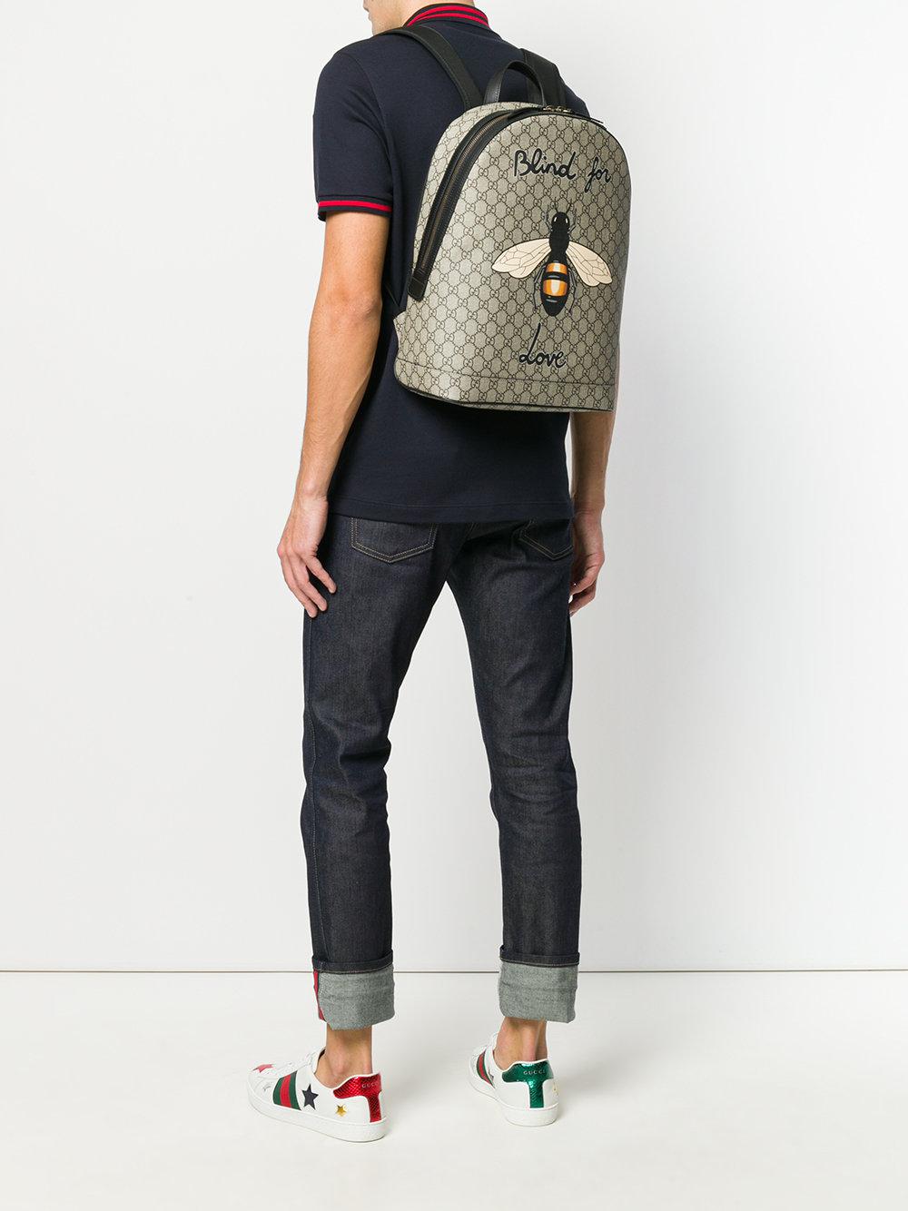 gucci backpack with bee