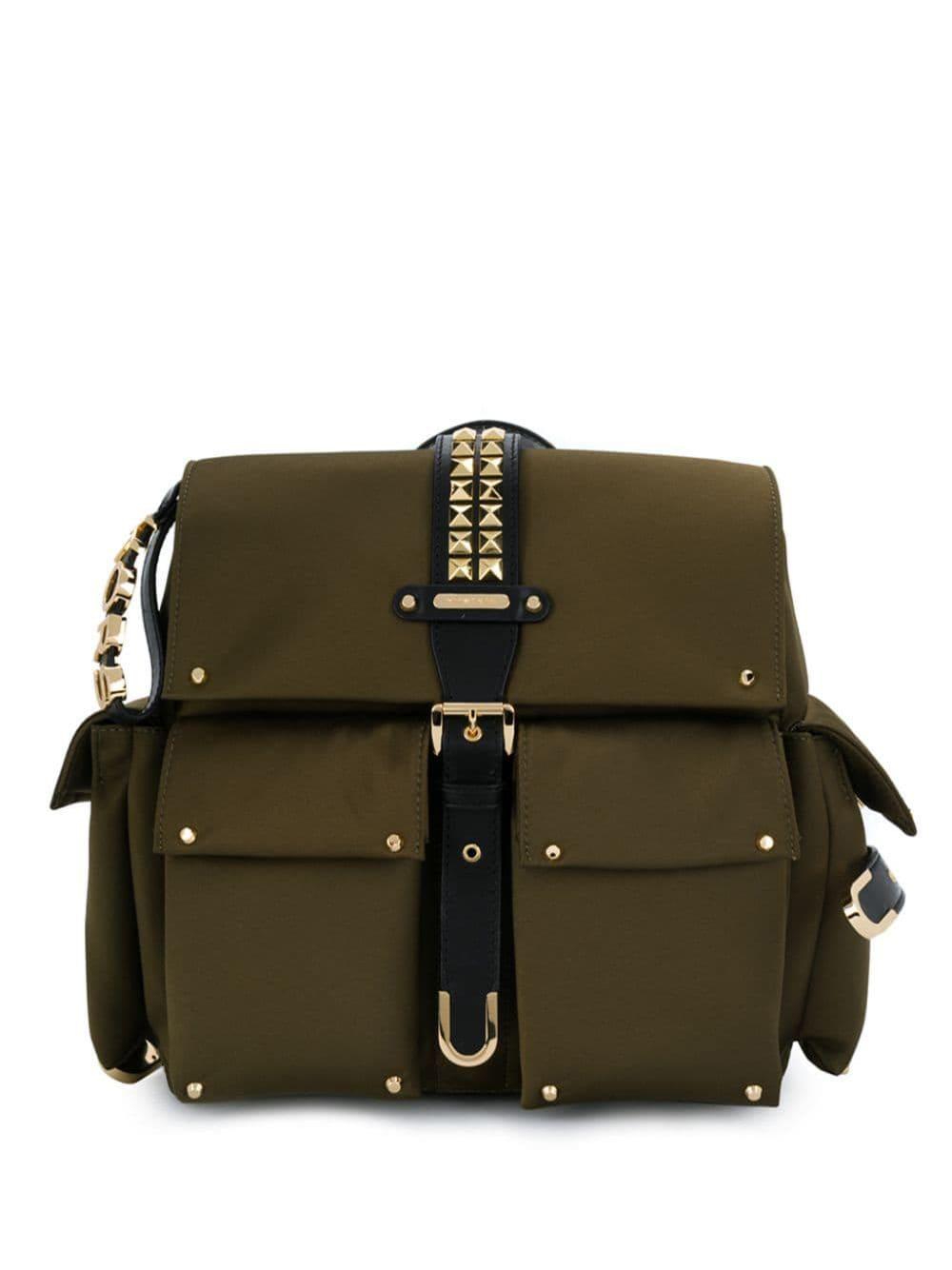 𝕊𝔸𝕃𝔼!! Michael Kors Olivia Medium Flap Backpack Studded Satin